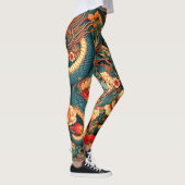 Leggings Fleurs de serpent vert (Droite)