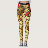 Leggings Fleurs de soleil (Devant)