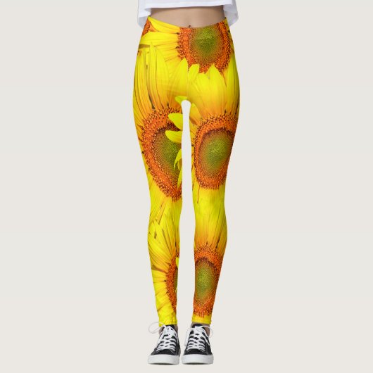 Leggings Fleurs de soleil (Devant)