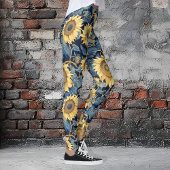 Leggings Fleurs de soleil Art Nouveau