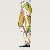 Leggings Fleurs de soleil citrouilles : Aquarelle Motif des (Gauche)