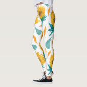 Leggings Fleurs de soleil d'aquarelle : Impression botaniqu (Gauche)