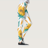 Leggings Fleurs de soleil d'aquarelle : Impression botaniqu (Droite)