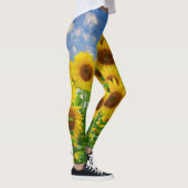 Leggings Fleurs de soleil et Ciel bleu Champ d'été