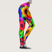 Leggings Fleurs de soleil Neon 1960 hippy (Droite)
