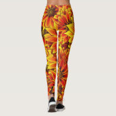 Leggings Fleurs de soleil orange (Dos)