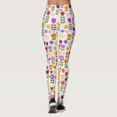 Leggings Fleurs de style scandinave Grand Motif (Dos)