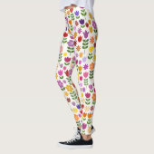 Leggings Fleurs de style scandinave Grand Motif (Gauche)