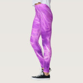 Leggings Fleurs de teintes violettes transformées (Gauche)