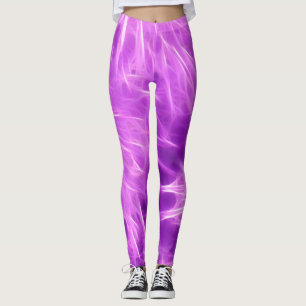 Leggings Fleurs de teintes violettes transformées