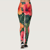Leggings Fleurs de Tilleul Tropical Vibrant (Dos)