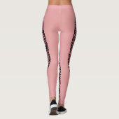 Leggings Fleurs de Tribal Noir en Dentelle Rose Papillon d' (Dos)