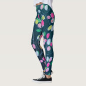 Leggings Fleurs de tulipe du jardin printanier Fleur d'aqua (Gauche)