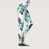 Leggings Fleurs de verre de mer et bling (Droite)