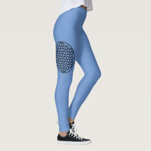 Leggings FLEURS DE VIE - Symbole de géométrie sacrée plein 