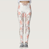 Leggings Fleurs de vigne délicates pattes motifs sans soudu (Devant)