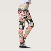 Leggings Fleurs décoratives : Patchwork Tile Motif (Droite)