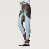 Leggings Fleurs délicates de Hosta blanc soleil (Gauche)