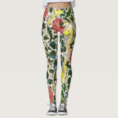 Leggings Fleurs Design de William Morris Seaweed (Devant)