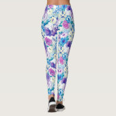 Leggings Fleurs d'été colorées Motif (Dos)
