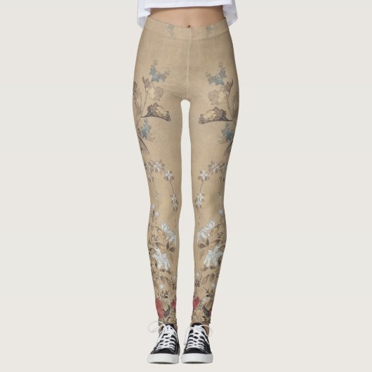 Leggings Fleurs d'été japonaises (Devant)