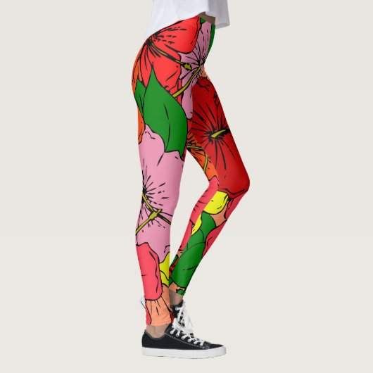 Leggings Fleurs d'Hibiscus (Droite)