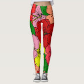 Leggings Fleurs d'Hibiscus (Devant)