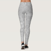 Leggings Fleurs d'Hibiscus Argent, (Dos)