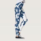 Leggings Fleurs d'Hibiscus bleu hawaïen (Droite)