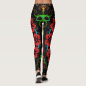 Leggings Fleurs d'Hibiscus fractales du Kaleidoscope (Dos)