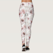 Leggings Fleurs d'Hibiscus Rose Tropical (Dos)