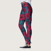 Leggings Fleurs d'hibiscus rouges (Gauche)