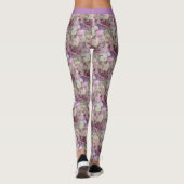Leggings Fleurs D'Hydrangée Blanches, Roses, Violettes - Fl (Dos)