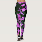 Leggings Fleurs Dianthus rose vif et vert floral (Dos)