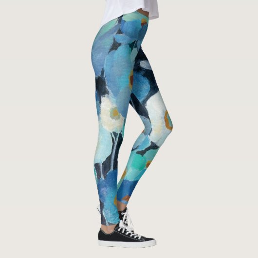 Leggings Fleurs d'indigo (Droite)