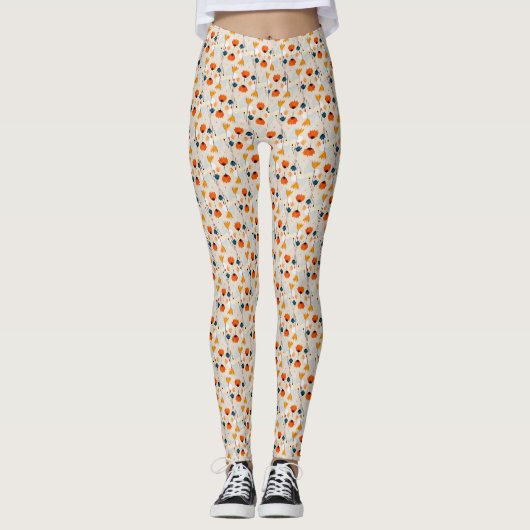Leggings Fleurs Ditsy colorées (Devant)