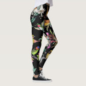 Leggings Fleurs d'oiseaux tropicaux : Motif d'aquarelle (Droite)