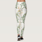 Leggings Fleurs d'orchidées blanches tropicales (Dos)