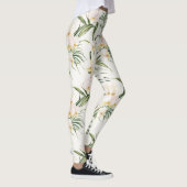 Leggings Fleurs d'orchidées blanches tropicales (Droite)