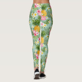 Leggings Fleurs et ananas tropicaux (Dos)