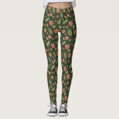 Leggings Fleurs et Feuilles de Forêt Whimsical (Devant)