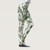 Leggings fleurs et feuilles vertes (Droite)