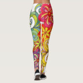 Leggings Fleurs et guêtres de remous par Leslie Clair Bures (Dos)