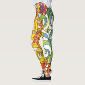 Leggings Fleurs et guêtres de remous par Leslie Clair Bures (Gauche)