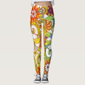 Leggings Fleurs et guêtres de remous par Leslie Clair Bures (Devant)