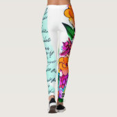 Leggings Fleurs et Lettres (Dos)