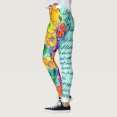 Leggings Fleurs et Lettres (Gauche)