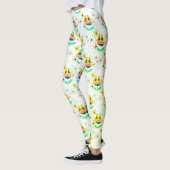 Leggings fleurs et oiseaux motif (Gauche)