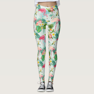 Leggings Fleurs Et Oiseaux Tropicaux Vintages