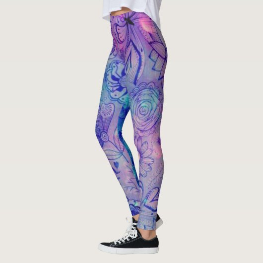 Leggings Fleurs et papillons (Gauche)